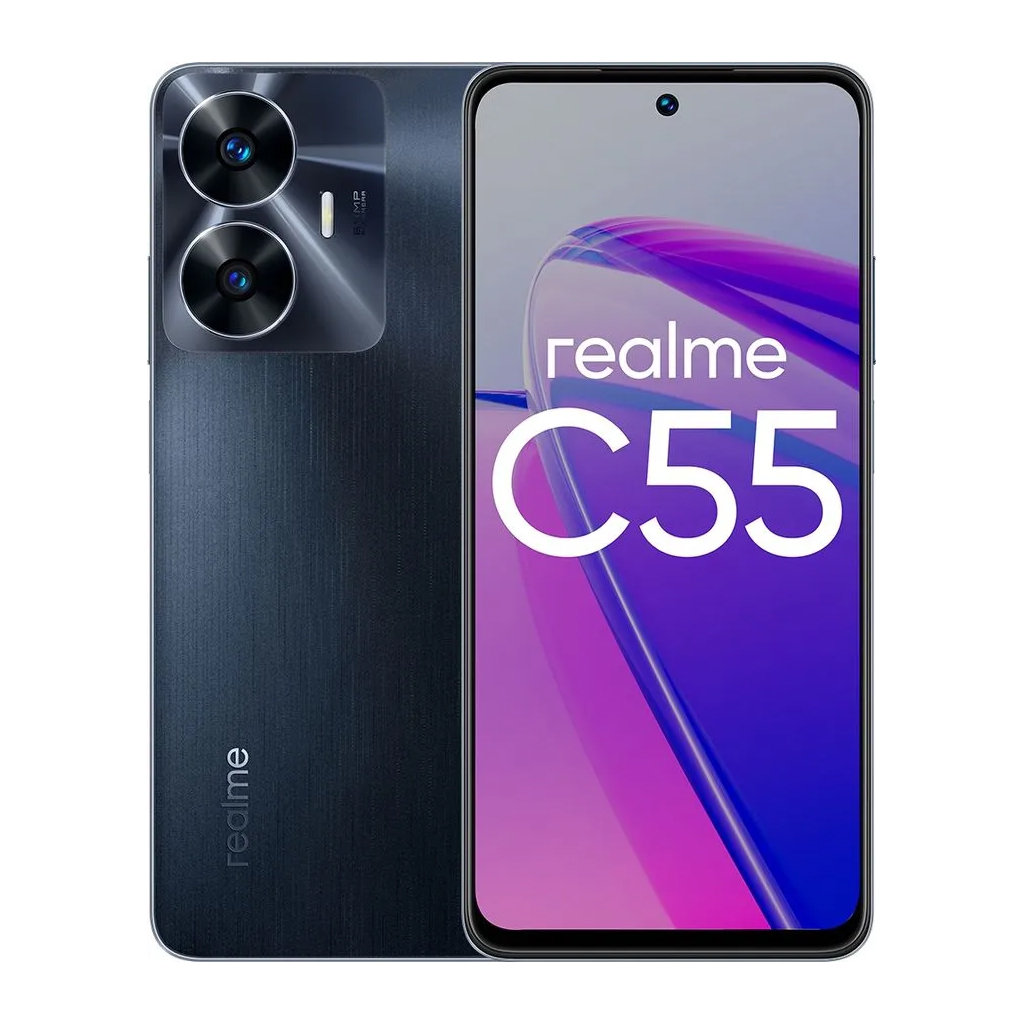 Смартфон Realme RMX3710 C55 Цвет черный, 2 SIM-карты Nano-SI - Группа  компаний ALG Soft г.Благовещенск