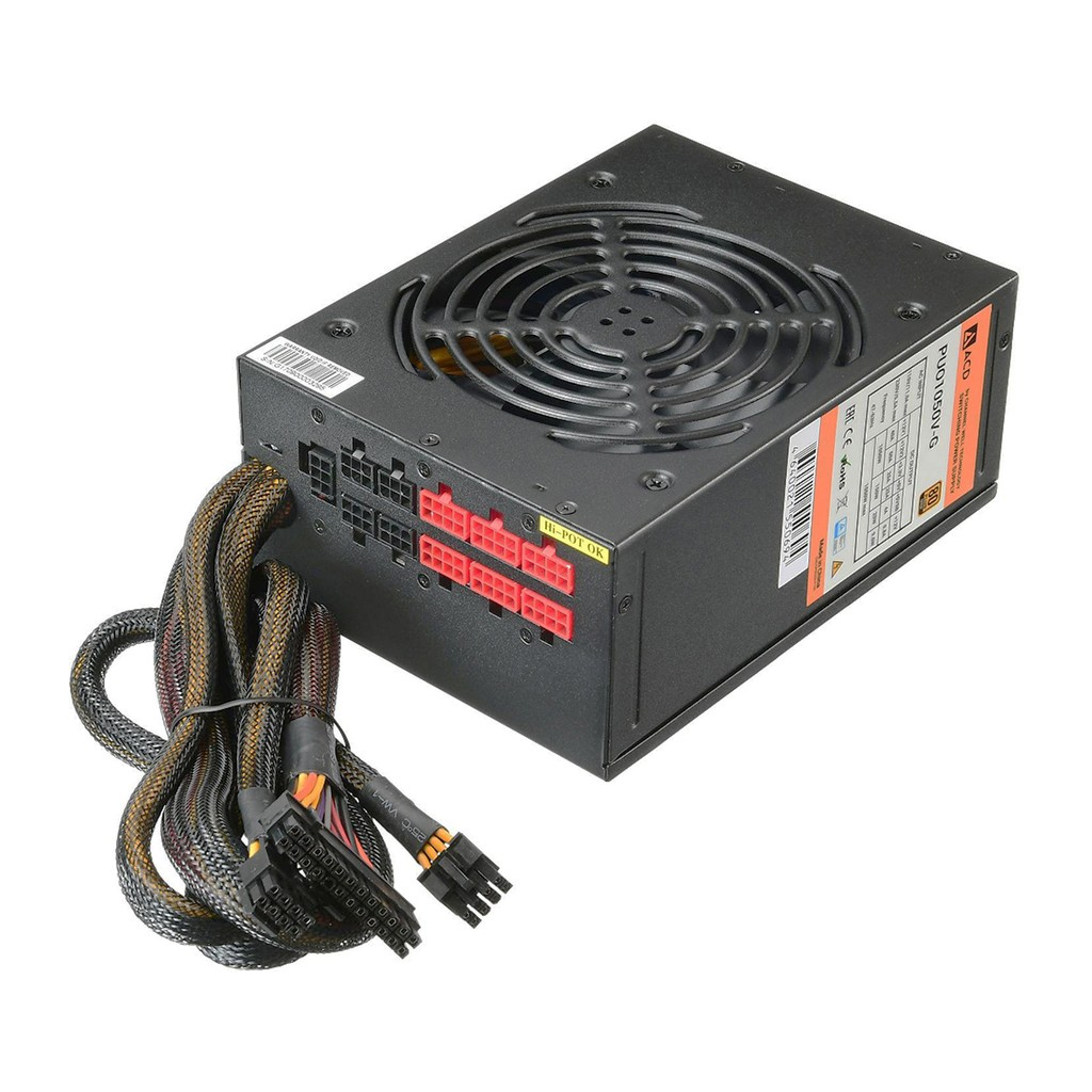   1050 ACD PUO1050V-G 1050W 80+ Gold, Modular, 20+4 PIN,CPU(4+4)PIN*1, CPU8PIN*1, PCI-E(6+2)P*6, HDD*5, FDD*1, SATA*12, RLT