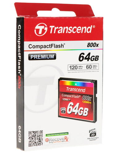 Карта памяти transcend compact flash 64gb