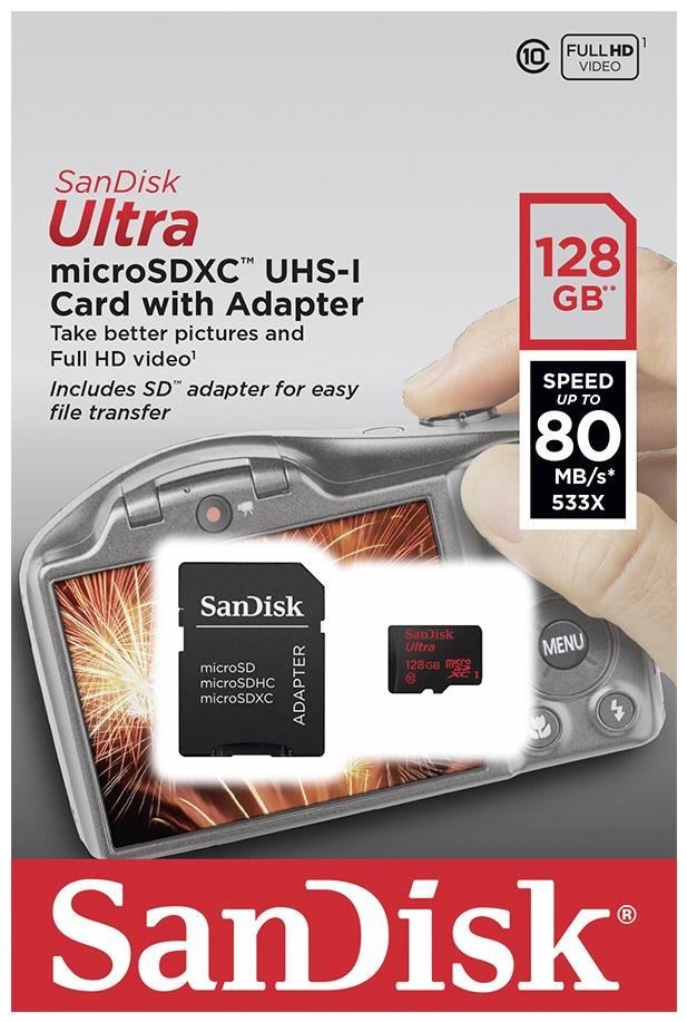 Карта памяти microsd sandisk ultra 64gb