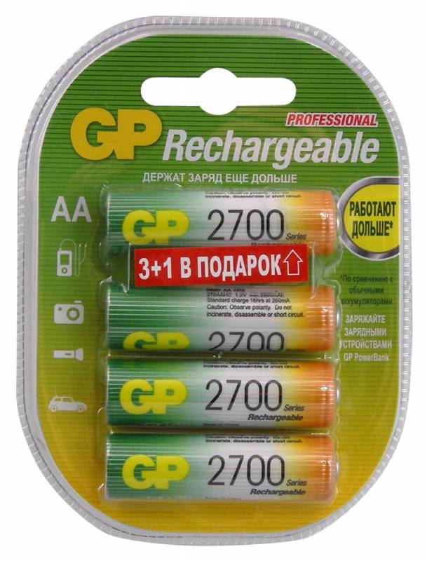  AA GP 270AAHC3/1 NiMH 2700mAh (4)