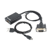  VGA (M) -> HDMI (F) Cablexpert A-VGA-HDMI-01, 19M/15F,  15,  Jack 3,5 (M),   USB Cablexpert (A-VGA-HDMI-01)